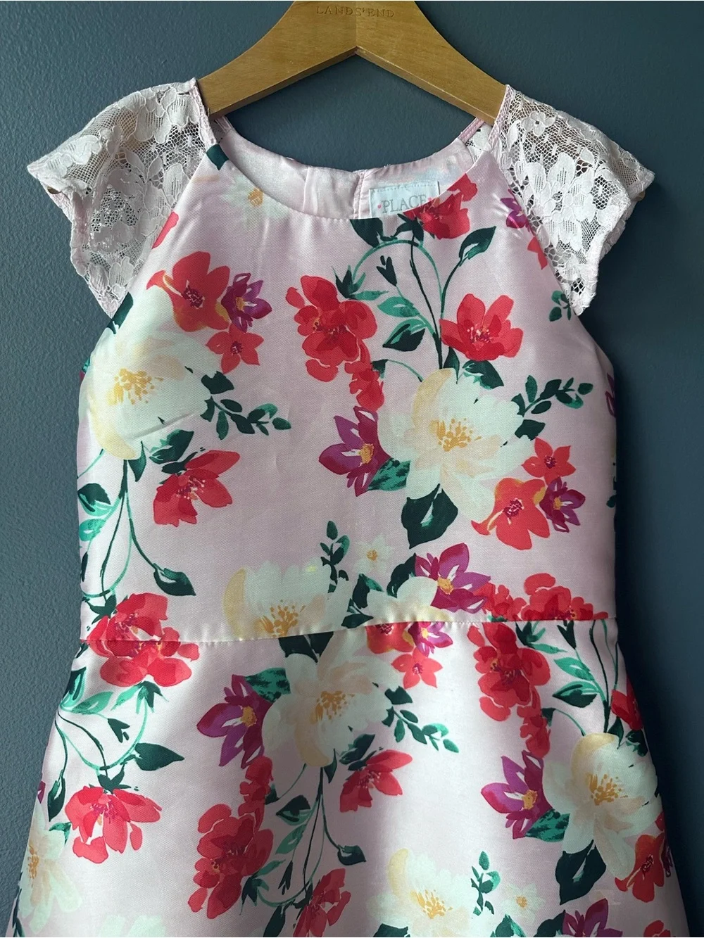 Children’s Place girls dress floral pink size 10 formal dress like new
